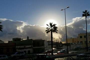 La lluvia de madrugada deja registros de hasta 12 litros por metro cuadrado en Telde (Foto Jesús Ruiz Mesa)