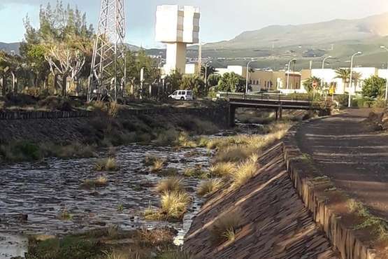 Barranquillo de Ojos de Garza, esta mañana (Foto Gumersindo Hernández)