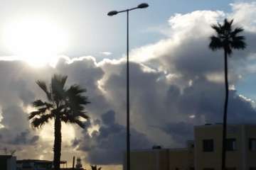 La lluvia de madrugada deja registros de hasta 12 litros por metro cuadrado en Telde (Foto Jesús Ruiz Mesa)
