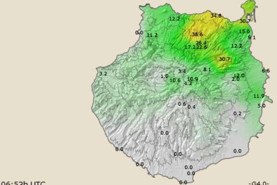 La lluvia de madrugada deja registros de hasta 12 litros por metro cuadrado en Telde (Foto TA)