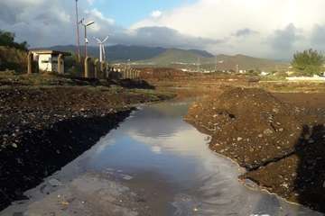 Barranquillo de Ojos de Garza, esta mañana (Foto Gumersindo Hernández)