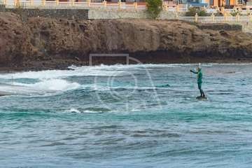 Cachalote muerto varado en la playa de Melenara (Foto Antonio Rico)