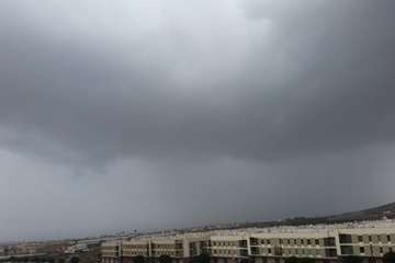 La tormenta deja en Telde hasta 17 litros por metro cuadrado (Foto Jesús Ruiz Mesa y TA)