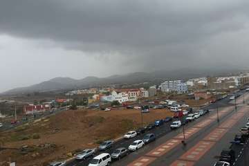 La tormenta deja en Telde hasta 17 litros por metro cuadrado (Foto Jesús Ruiz Mesa y TA)