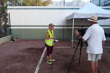  La edila Auri Saavedra, de Telde, de voluntaria en Agaete (Foto TA)
