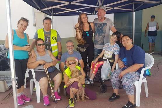  La edila Auri Saavedra, de Telde, de voluntaria en Agaete (Foto TA)