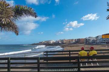 Oleaje en la costa de Telde (Foto Antonio Rico)