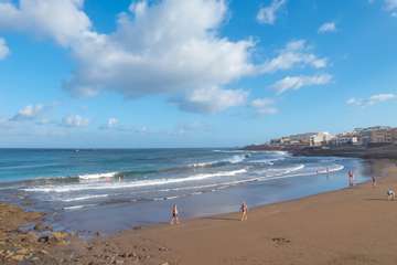 Oleaje en la costa de Telde (Foto Antonio Rico)