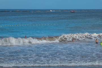 Oleaje en la costa de Telde (Foto Antonio Rico)