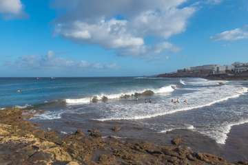 Oleaje en la costa de Telde (Foto Antonio Rico)