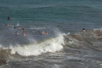 Oleaje en la costa de Telde (Foto Antonio Rico)