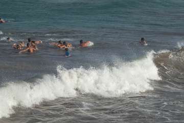 Oleaje en la costa de Telde (Foto Antonio Rico)