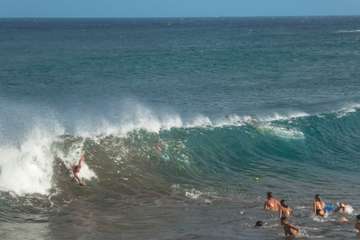 Oleaje en la costa de Telde (Foto Antonio Rico)