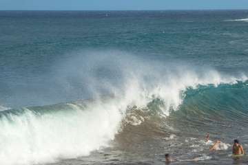 Oleaje en la costa de Telde (Foto Antonio Rico)