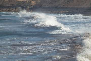 Oleaje en la costa de Telde (Foto Antonio Rico)