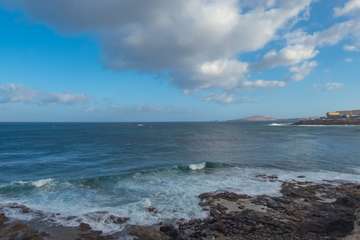 Oleaje en la costa de Telde (Foto Antonio Rico)
