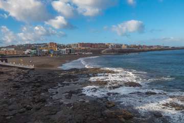 Oleaje en la costa de Telde (Foto Antonio Rico)