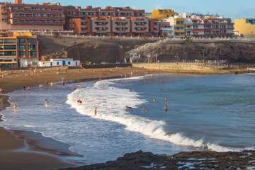 Oleaje en la costa de Telde (Foto Antonio Rico)