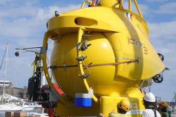  El submarino 'Ictineu 3' estudiará el talud del banco de ensayos de la Plocan (Foto TA)