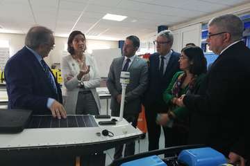 Reyes Maroto valora el potencial en economía azul de Plocan (Foto Acfi Press y TA)