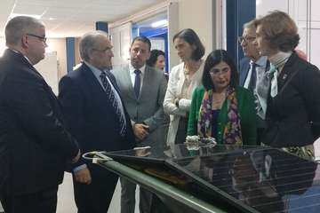 Reyes Maroto valora el potencial en economía azul de Plocan (Foto Acfi Press y TA)