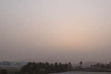 La calima empolva Telde (Foto Antonio Rico)