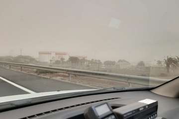 Telde bajo la calima (Foto TA)