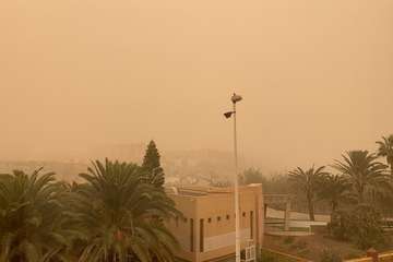 Telde bajo la calima (Foto TA)