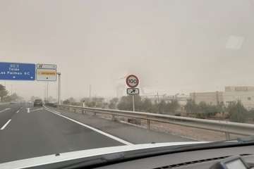 Telde bajo la calima (Foto TA)