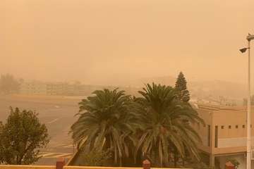 Telde bajo la calima (Foto TA)