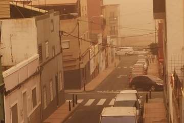 Telde bajo la calima (Foto TA)