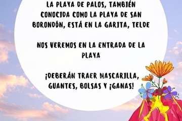  'Una bolsa menos' limpia la playa de San Borondón de plásticos y residuos/TA