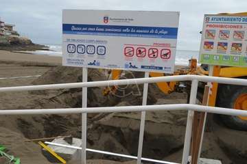 Salinetas disfrutará en unos días de una nueva pérgola para personas con movilidad reducida/TA.