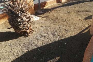 El estado del parterre municipal antes y después de la limpieza vecinal/TA.