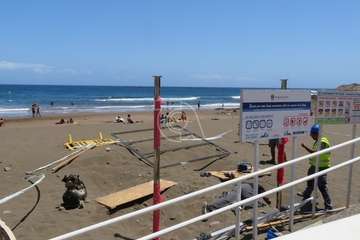  Las nuevas pérgolas de Salinetas y La Garita, en unos días/TA