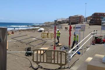  Las nuevas pérgolas de Salinetas y La Garita, en unos días/TA