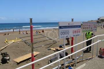  Las nuevas pérgolas de Salinetas y La Garita, en unos días/TA