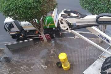 Antes y después de la poda en el sector de La Barranquera/TA.