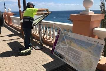 La costa de Telde luce nuevas mesas turísticas e interpretativas/Juan Santos.