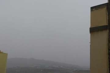 Aguacero sobre Telde en la tarde de este miércoles/TA.