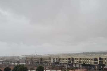 Aguacero sobre Telde en la tarde de este miércoles/TA.