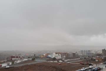 Aguacero sobre Telde en la tarde de este miércoles/TA.