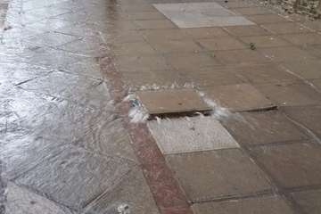 Aguacero sobre Telde en la tarde de este miércoles/TA.