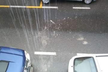 Aguacero sobre Telde en la tarde de este miércoles/TA.