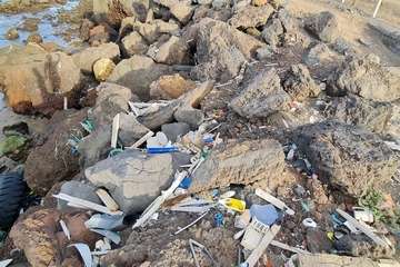 El extremo sur de la costa de Ojos de Garza, una pocilga/TA.