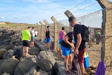El extremo sur de la costa de Ojos de Garza, una pocilga/TA.
