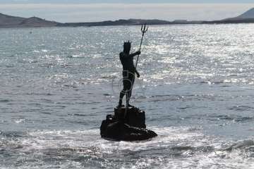 El temporal fisura del nuevo el hombro del Neptuno de Melenara/TA.