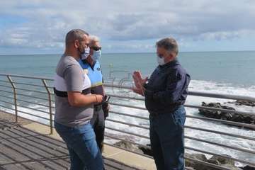 El temporal fisura del nuevo el hombro del Neptuno de Melenara/TA.