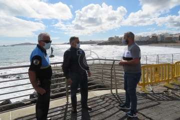 El temporal fisura del nuevo el hombro del Neptuno de Melenara/TA.