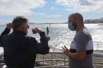 El temporal fisura del nuevo el hombro del Neptuno de Melenara/TA.